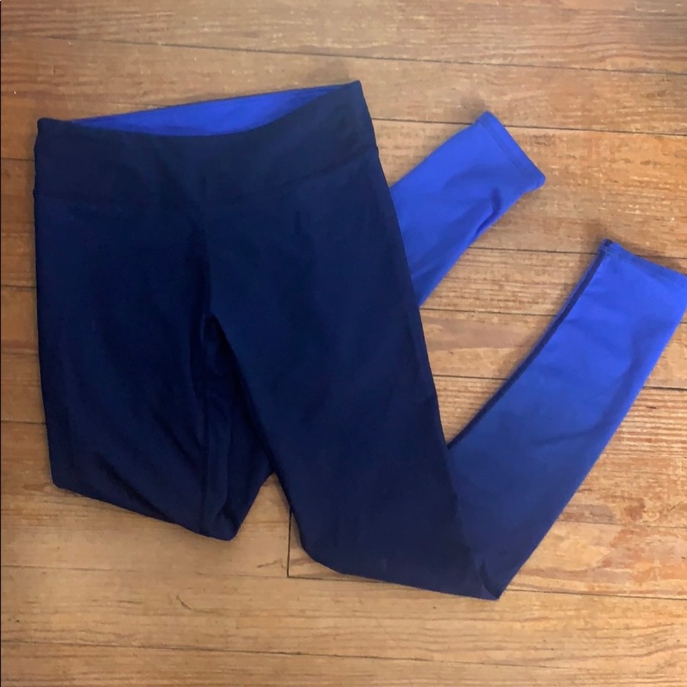 Blue ombré leggings